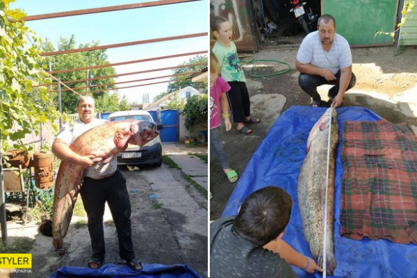 Українець зловив гігантського сома: вражаючі фото